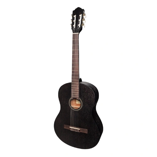 Martinez Slim Jim Full Size Student Classical Guitar with Built-In Tuner - Black MC-SJ44T-BLK