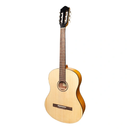 Martinez Slim Jim Full Size Student Classical Guitar with Built-In Tuner, Spruce/Koa, Model MC-SJ44T-SK
