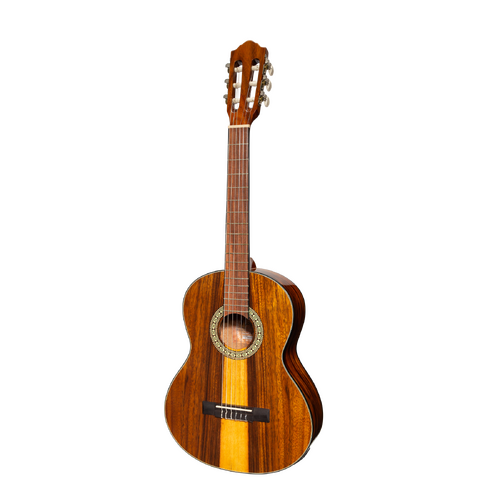 Martinez '51 Series' 3/4 Size Electric Classical Guitar with Tuner Teakwood Gloss MC34-51GPT-TK