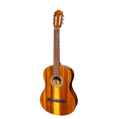 Martinez '51 Series' 4/4 Size Electric Classical Guitar Koa Gloss with Tuner