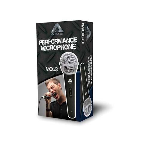 AMS MC63 Unidirectional Microphone On/Off Switch Steel Fa