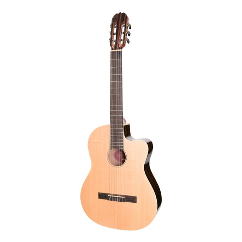 Martinez Southern Star Series MCPC-7C-NGL Spruce Solid Top Acoustic-Electric Classical Cutaway Guitar with Hardcase