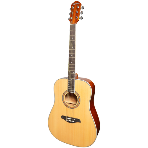Martinez MD-41G-NGL Dreadnought Acoustic Guitar Gloss Finish Natural