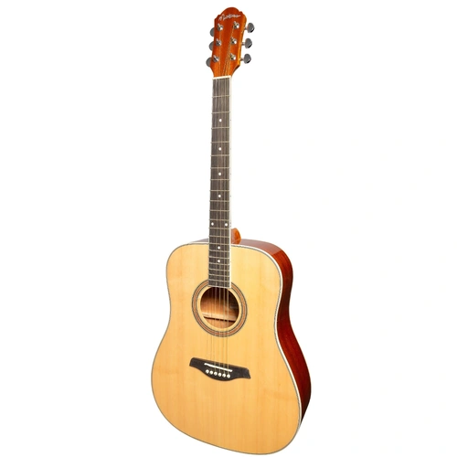 Martinez MD-41GL-NGL Dreadnought Acoustic Guitar Left Hand Natural Gloss Finish
