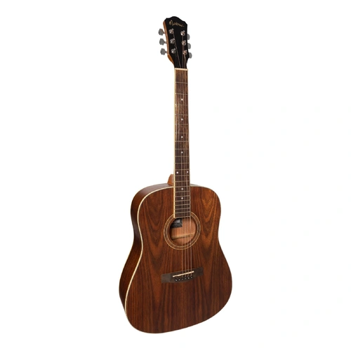 Martinez MD-41L-RWD Left Handed Dreadnought Acoustic Guitar Natural Satin Rosewood