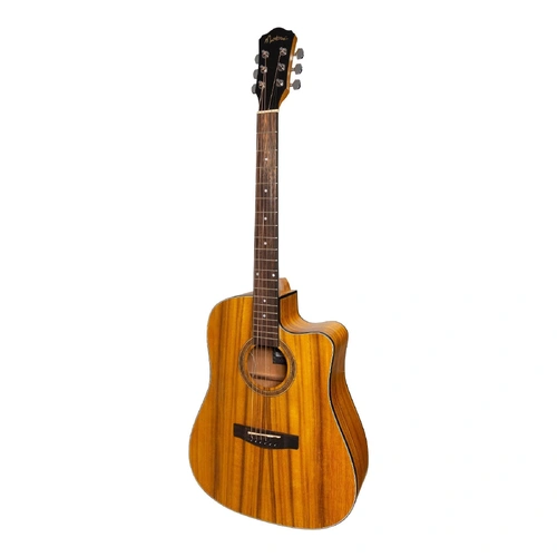 Martinez MDC-41 Dreadnought Cutaway Acoustic-Electric Guitar Koa Natural Satin