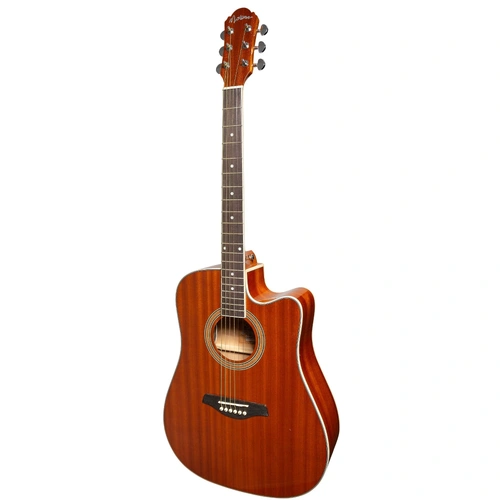 Martinez MDC-41G-MAH Dreadnought Acoustic Guitar, Cut-away Gloss Finish, Gloss Mahogany, 6 Strings, Right Handed