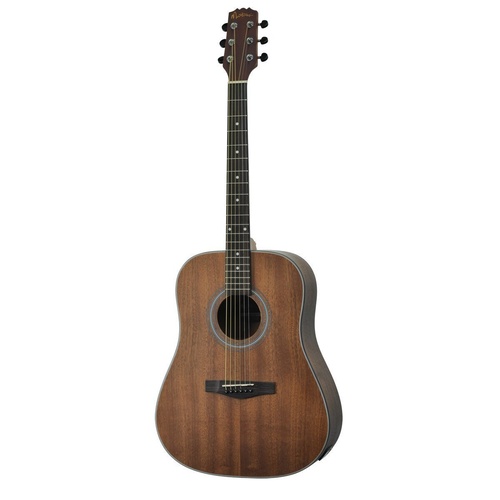 Martinez 'Mahogany Series' Mahogany Acoustic-Electric Dreadnought Guitar (Natural Satin)
