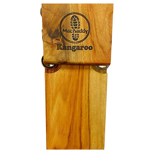 Macdaddy MDKA2 Kangaroo Stomp Box Natural Finish with Tambourine Jingles