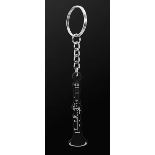 Musician Designer Clarinet Keyring - 3D PVC Keychain, Durable, Gift Envelope, Perfect for Keys and Bags