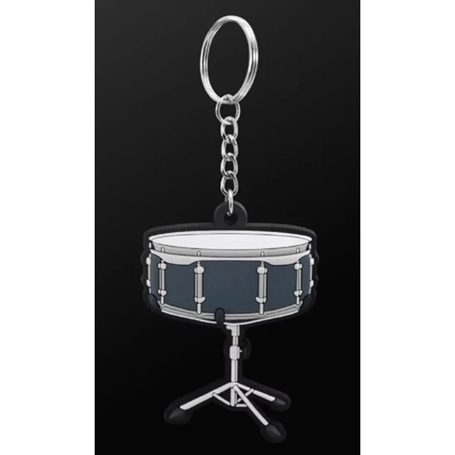Musician Designer Snare Drum Keyring in PVC with Gift Envelope