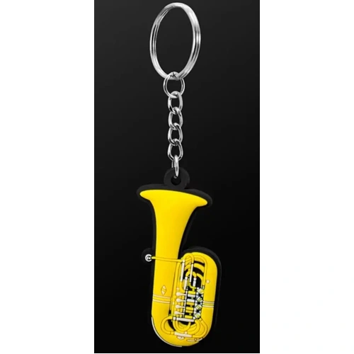 Musician Designer Tuba Keyring - 3D PVC Keychain, Durable, Eco-Friendly, Gift Envelope Included, Ideal for Keys & Instrument Cases