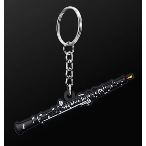 Musician Designer Oboe Keyring - 3D Music Keychain in Durable PVC with Gift Envelope, One in a Pack