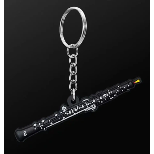 Musician Designer Oboe Keyring - 3D PVC Keychain, Durable, Eco-Friendly, Gift Envelope Included, Perfect for Keys and Instrument Cases