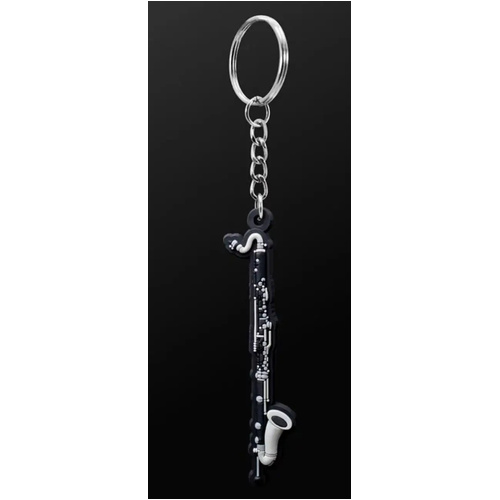 Musician Designer Bass Clarinet Keyring - 3D PVC Keychain, Durable, No Smell, Gift Envelope Included, Perfect for Keys and Bags