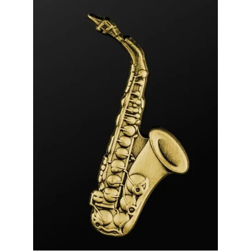 Musician Designer Gold Saxophone Pin