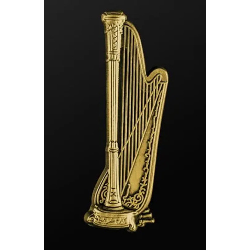 Musician Harp Pin in Gold