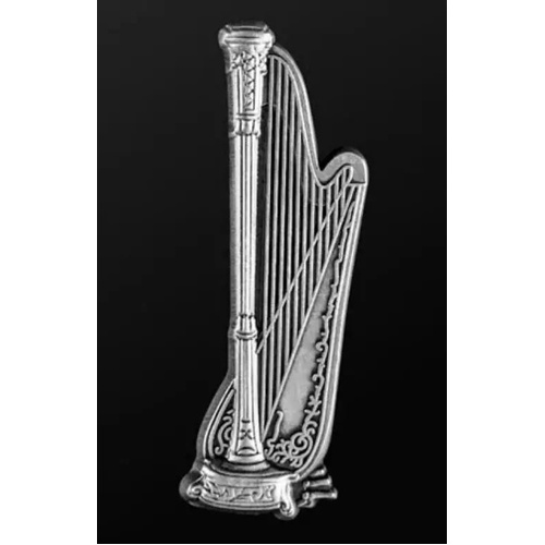 Musician Harp Pin Silver