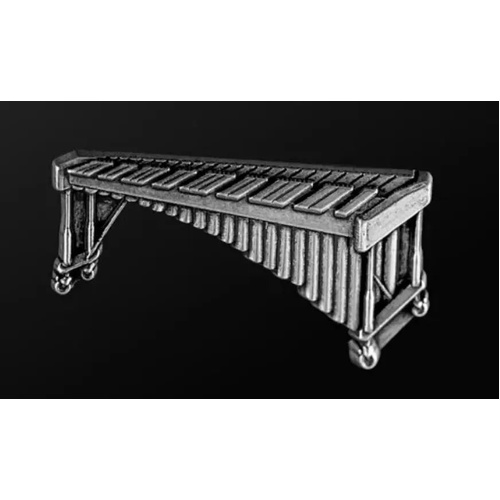 Musician Designer Silver Marimba Pin