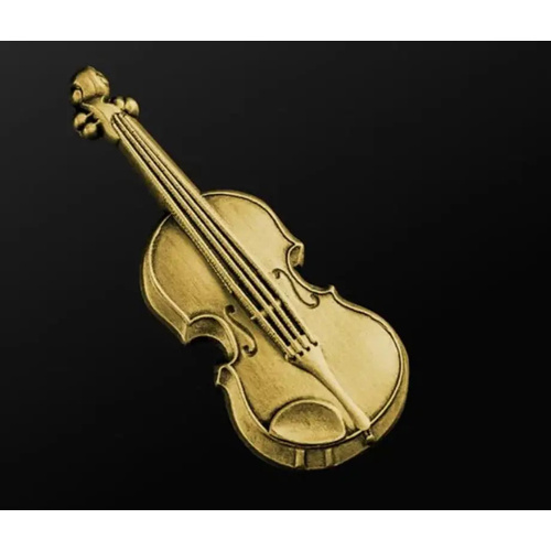 Musician Designer Gold Violin Pin