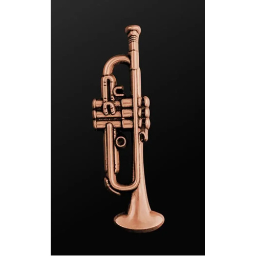 Musician Trumpet Pin in Copper