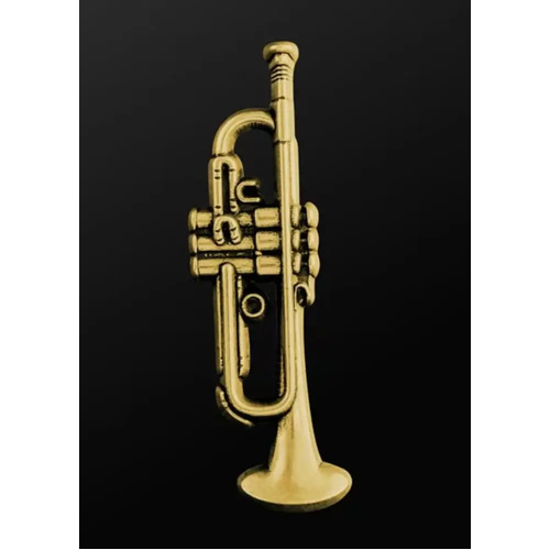 Musician Designer Gold Trumpet Pin