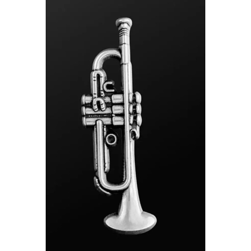 Musician Designer Silver Trumpet Pin