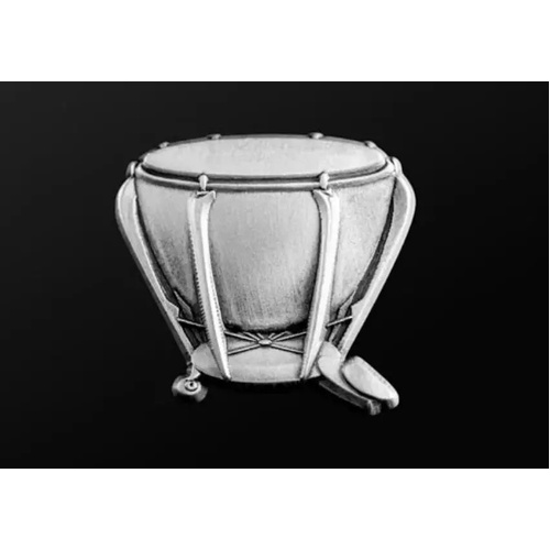 Musician Designer Silver Timpani Pin