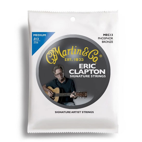 Martin Eric Clapton Strings 92-8 Phosphor Bronze Medium Guitar String Set (13-56)