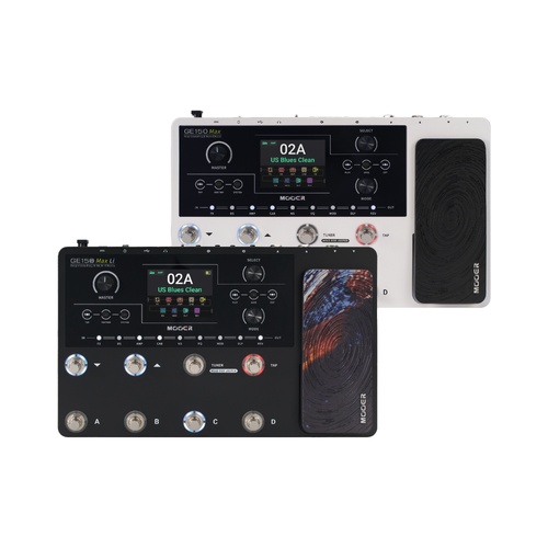 Mooer GE-150 Max Guitar Multi-Effects Processor - 200 Presets, 55 Amp Models, 170 Effects, 8-Footswitch Layout, USB-C Connectivity, 80s Stereo Looper
