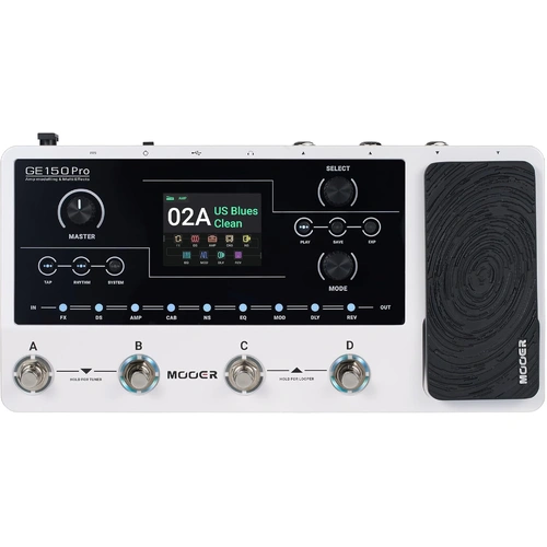 Mooer GE-150 Pro Guitar Multi-Effects Processor with 200 Presets, 55 Preamps, 26 Cab Simulations, 4 Footswitches, 80s Looper, USB-C Output