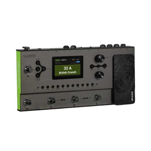 Mooer GE-200 Pro Multi-Effects Processor with 286 Effects, 3.5" LCD, Expression Pedal, Bluetooth, USB-C, and 70 Drum Patterns