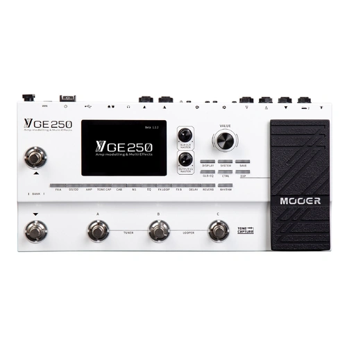 Mooer GE-250 Amp Modelling Multi-Effects Processor with 70 Amp Models and 180+ Effects