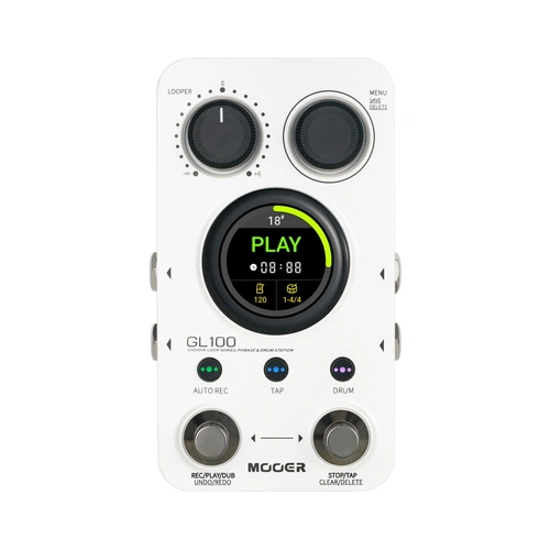 Mooer GL100 Groove Loop and Drum Station Pedal with Drum Machine and 300 Minutes Recording Time