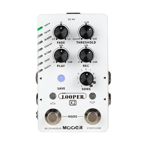 Mooer Looper X2 Stereo Dual Footswitch Guitar Effects Pedal