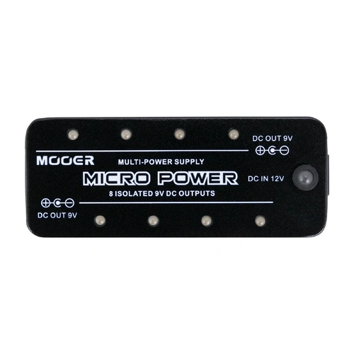 Mooer Micro Power 8-Port Effects Pedal Power Supply 9V DC with Short Circuit Protection