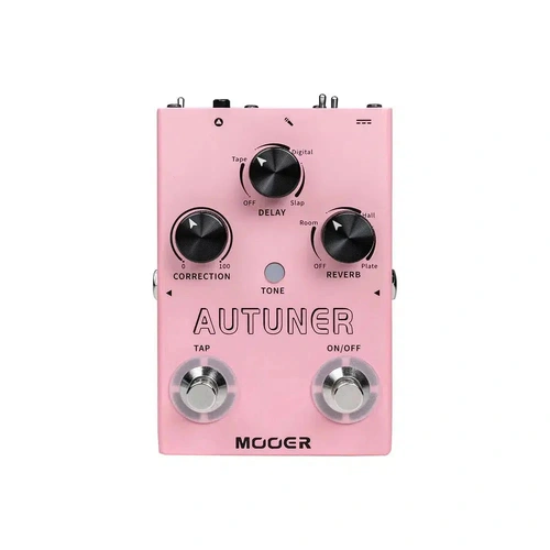 MOOER MVP1 Autuner Vocal Processor Pedal with Pitch Correction, Delay, Reverb, XLR Input, 48V Phantom Power, and Footswitch Control