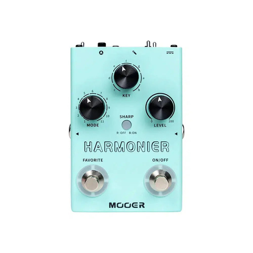 MOOER MVP2 Harmonier Vocal Harmoniser Pedal with Reverb and 11 Harmony Modes