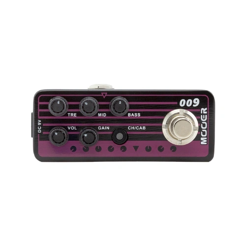 Mooer Blacknight 009 Digital Micro Preamp Guitar Effects Pedal with Dual Channels and Speaker Cab Simulation