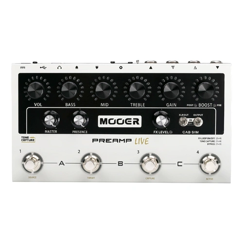 Mooer Preamp Live 4-Channel Preamp & Cabinet Simulation Guitar Effects Processor