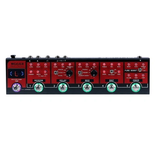 Mooer Red Truck Multi-Effects Pedal with Tuner, Stereo Outputs, and Carry Case