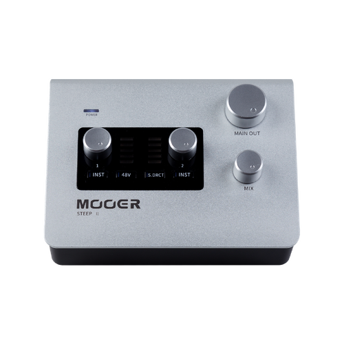 Mooer Steep II Multi-Platform Audio Interface Light Metallic with MIDI IN/OUT, 24bit/192kHz, Dual Inputs, and Zero-Latency Monitoring