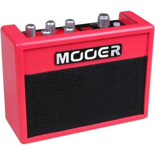 Mooer Super Tiny Twin Mini Amplifier with 2 Speakers, 4 Drive Sounds, 3 DSP Effects, 80 Drum Rhythms, 0.8W Output, and Power Adapter