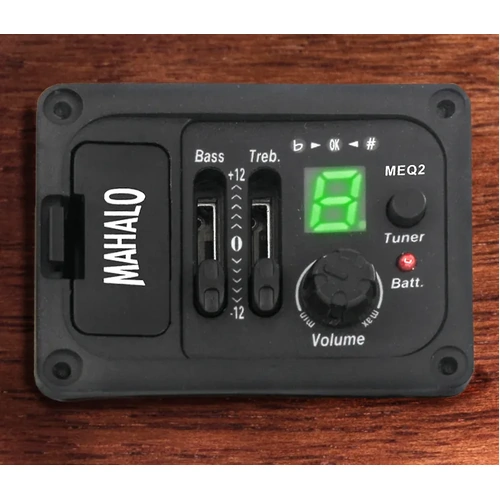 Mahalo MEQ2 Ukulele Pickup & EQ with 2-Band EQ and Chromatic Tuner