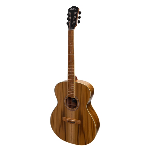 Martinez MF-25J-NST Small Body Acoustic Guitar - Jati-Teakwood Natural Finish
