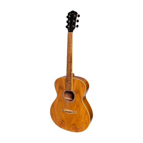 Martinez MF-25JG-NST Acoustic Gloss Small Body Guitar Jati-Teakwood Natural
