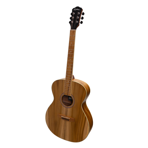 Martinez MF-25JP-NST Acoustic-Electric Small Body Guitar Natural Jati-Teakwood 6-String