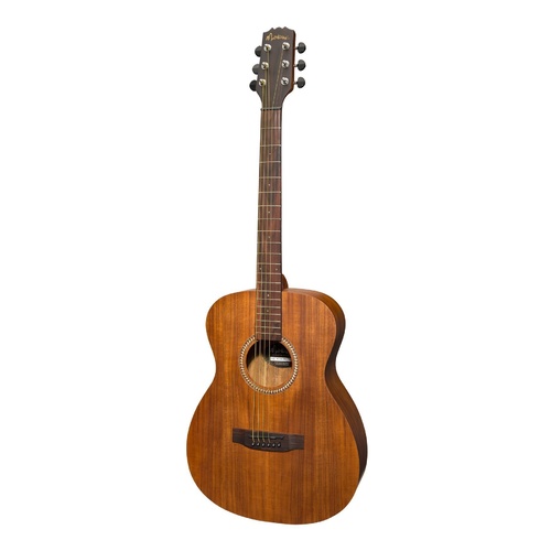 Martinez '25 Series' Koa Acoustic Small Body Guitar with Gig Bag (Natural Satin)