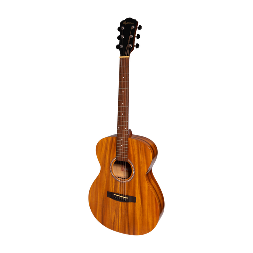Martinez MF-25KPGL-NST Left Handed Acoustic-Electric Gloss Small Body Guitar Koa