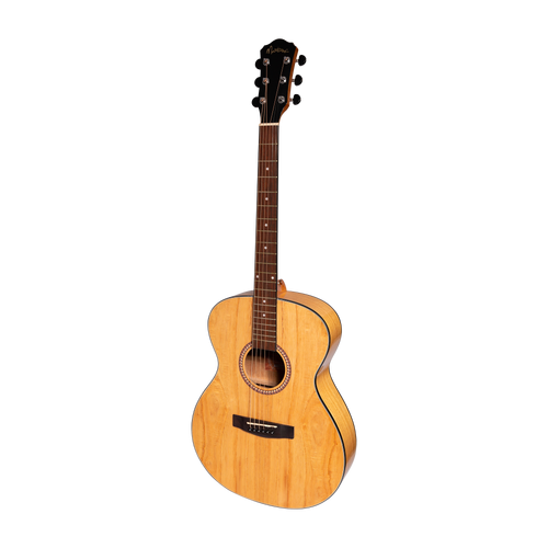 Martinez MF-25MWPG-NST Acoustic Gloss Small Body Guitar Natural Mindi Wood